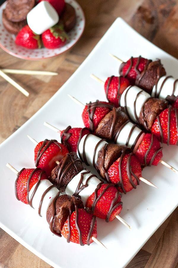 StrawberryMarshmallowChocolateDessertSkewers