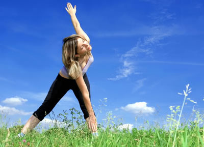 StretchingInAField_Blue