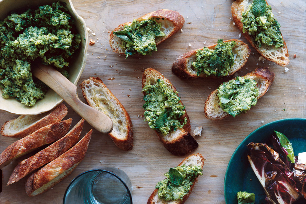 Epicurious - Arugula and Fava-Bean Crostini