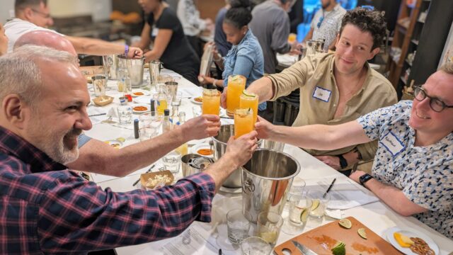 Cocktail Class Students Cheers