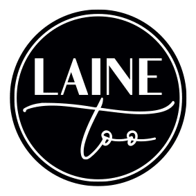 Laine Too Round White on Black